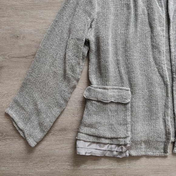 Masai Woven Gray Cardigan with Pockets Large - Picture 3 of 8